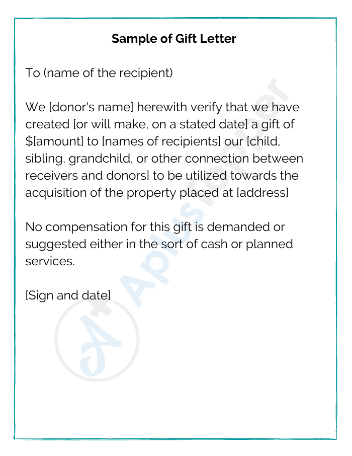 Letter of Gift Samples Examples, Format and How To Write Letter of