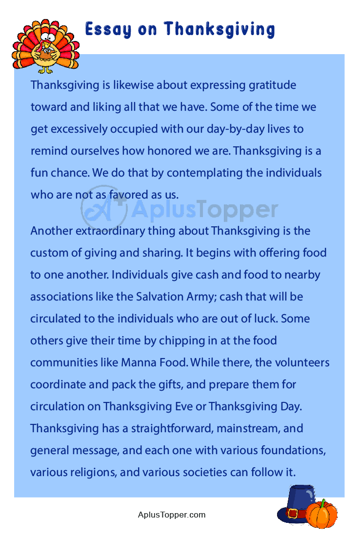 3 paragraph essay about thanksgiving
