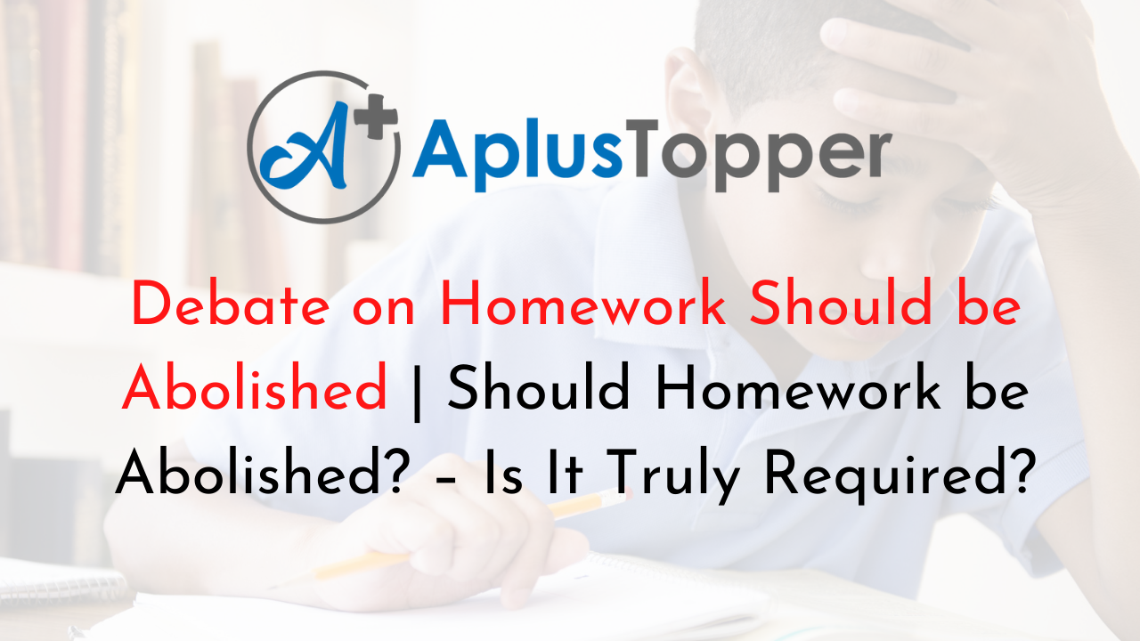 homework should be optional debate