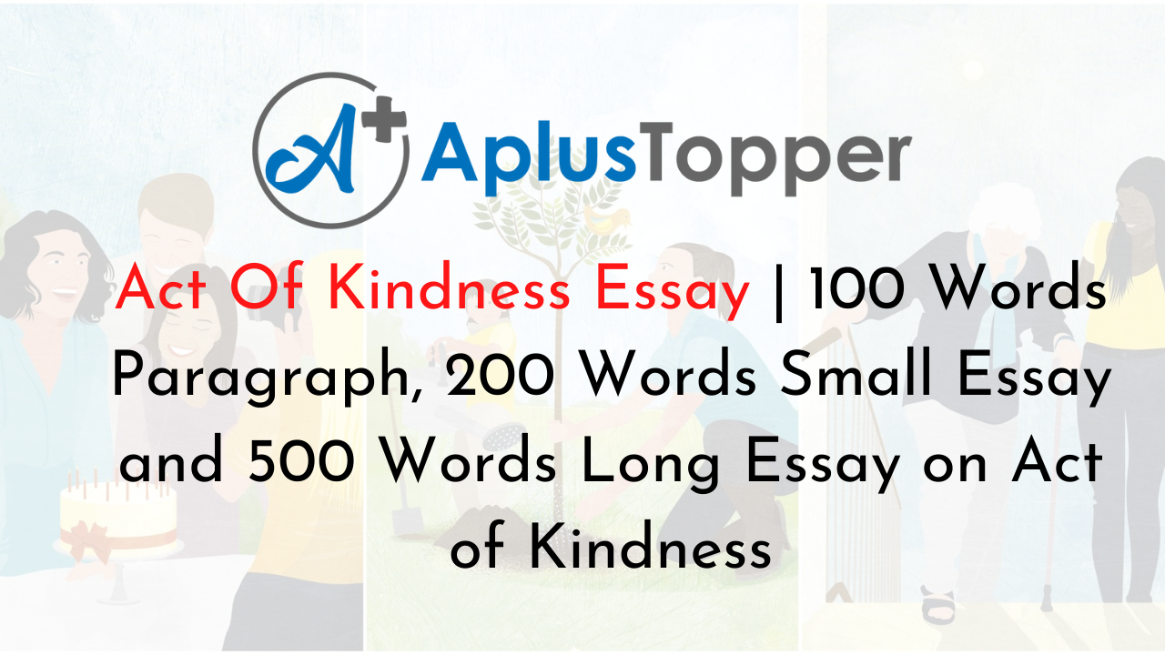 an act of kindness you experienced essay