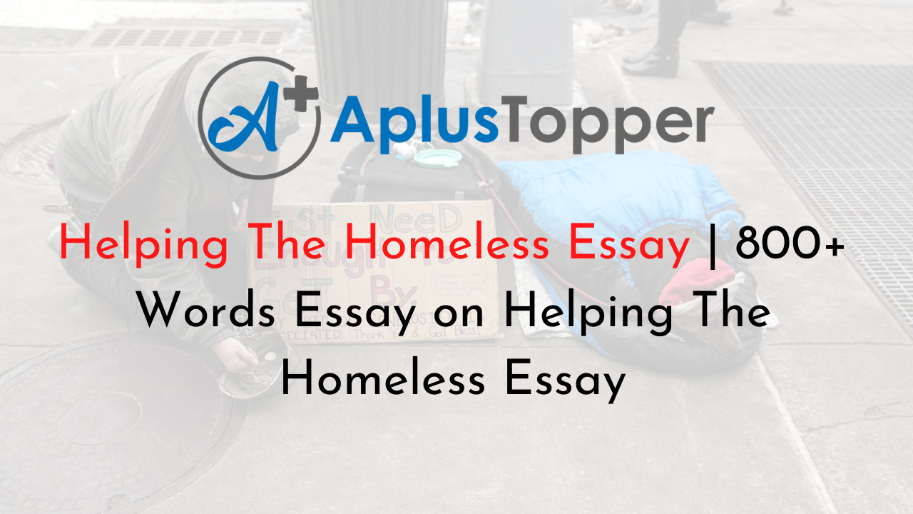 essay about feeding the homeless