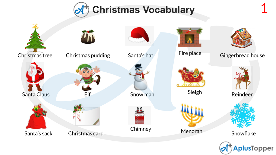 Christmas Vocabulary List Of Christmas Vocabulary With Description And Pictures A Plus Topper