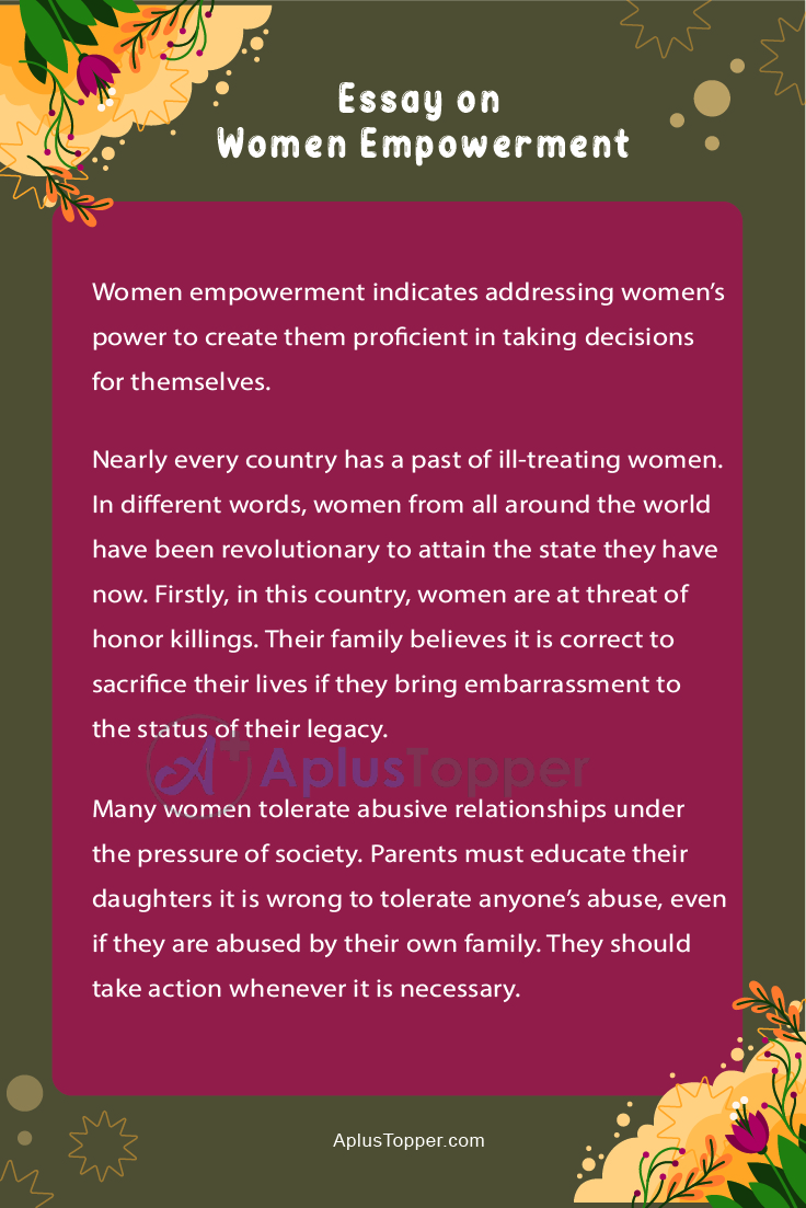 essay on women's empowerment in english in pakistan