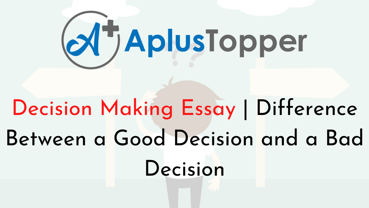 making a right decision essay