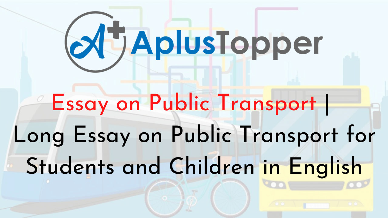 essay about importance of public transportation