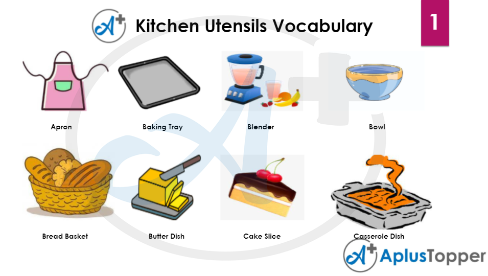 English Vocabulary - 100 KITCHEN ITEMS 