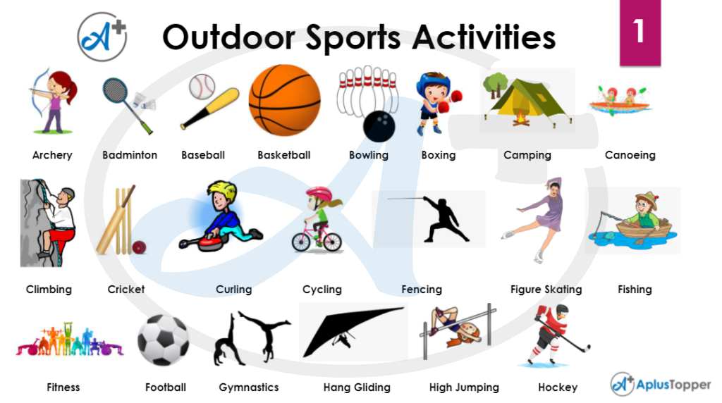 Outdoor Games Activities Vocabulary  List of Outdoor Activities in English  with Pictures - A Plus Topper