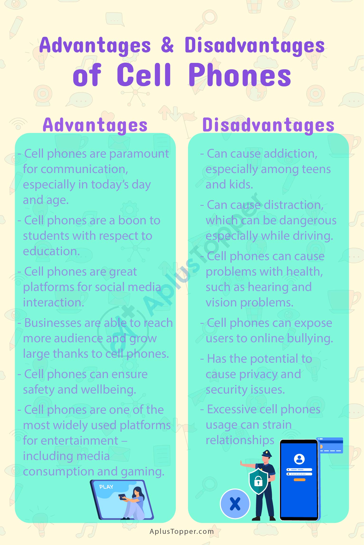advantage and disadvantage of cell phones essay