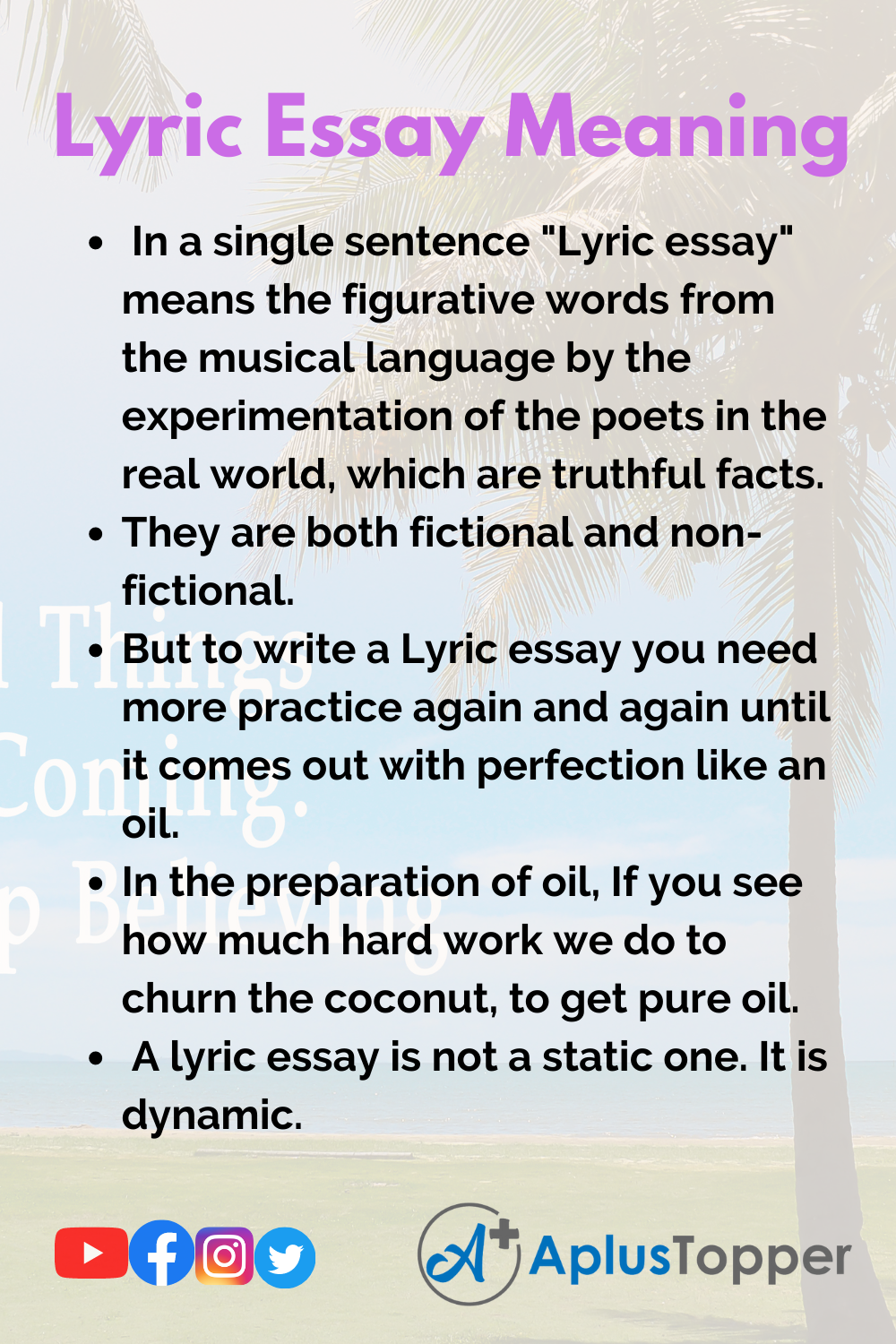 purpose of lyric essay