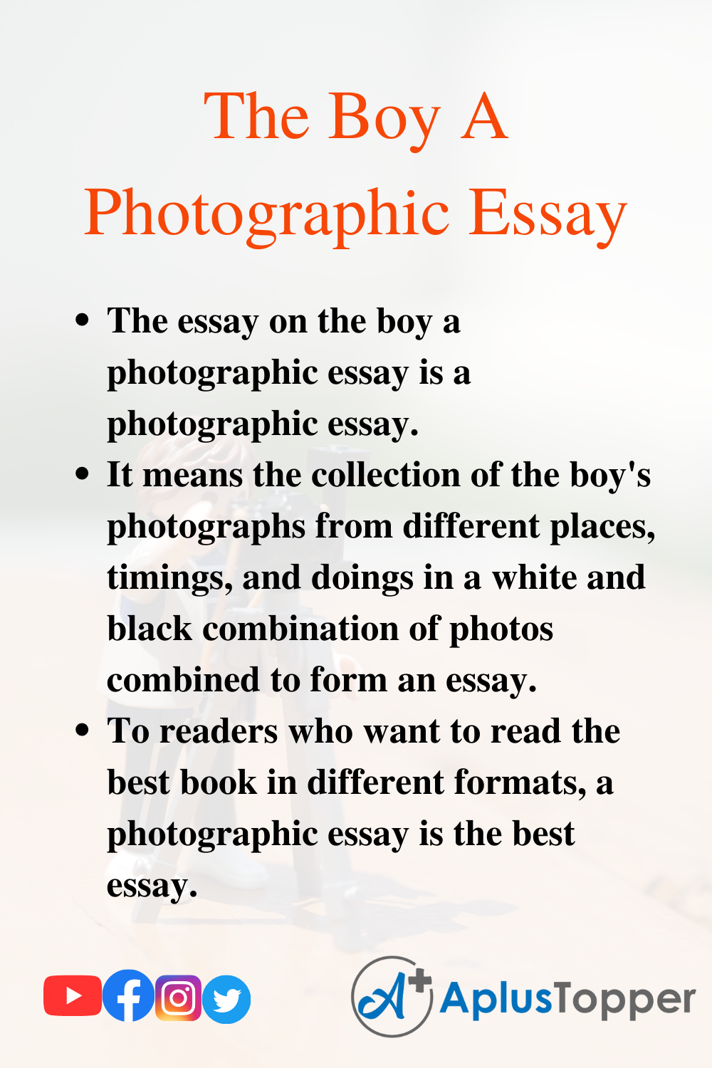 the boy a photographic essay free pdf