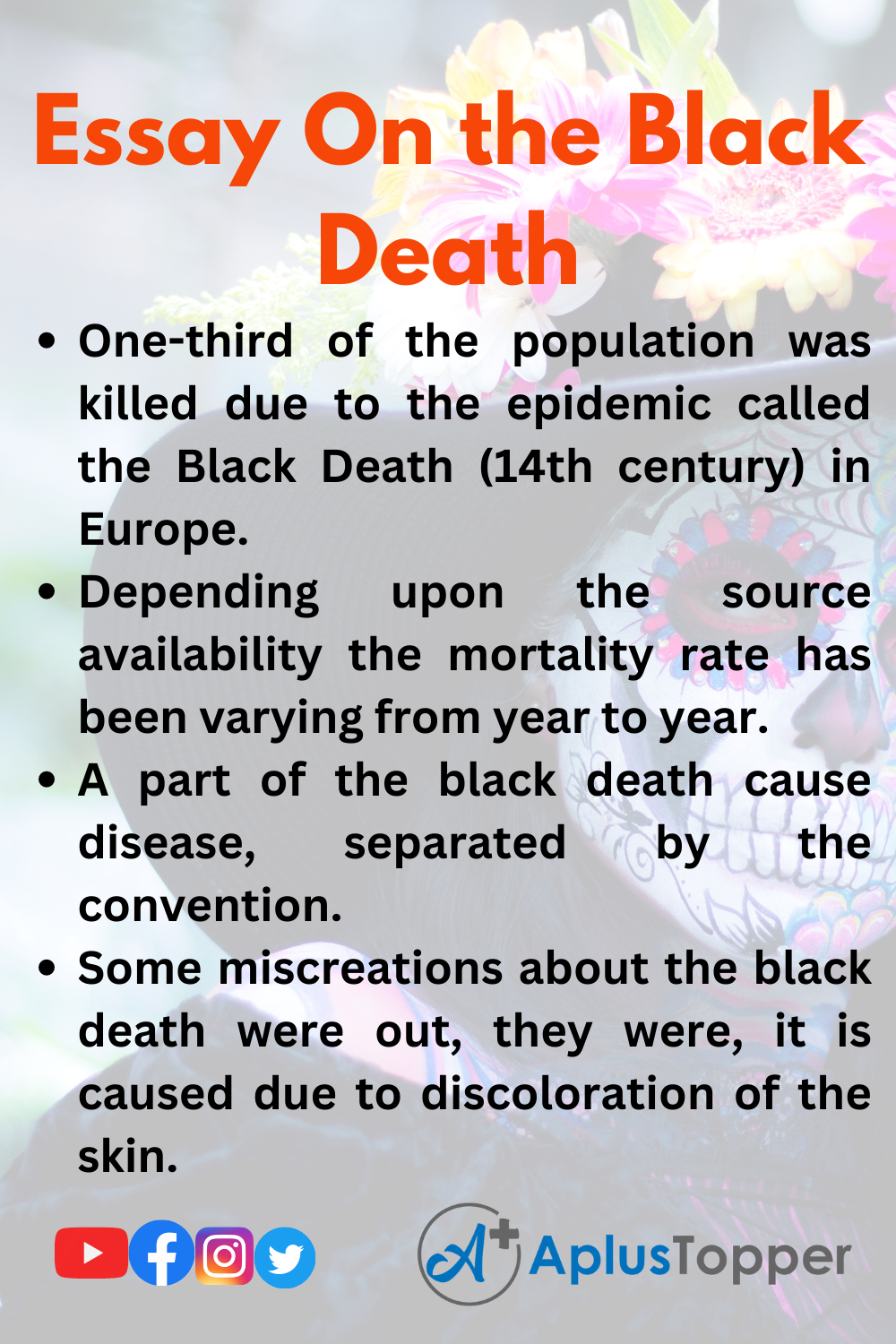 write an essay about black death