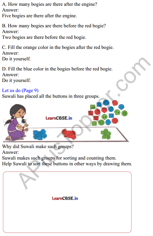 Joyful Mathematics Class 1 Solutions Chapter 1 Finding the Furry Cat! (Pre-number Concepts) 7