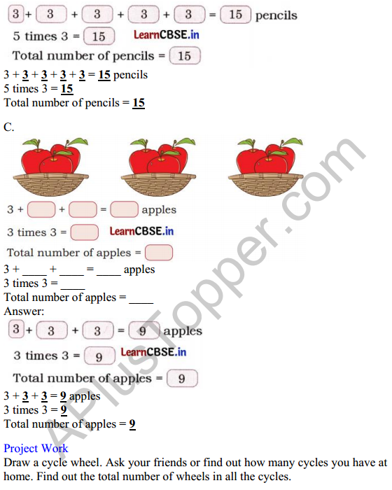 Joyful Mathematics Class 1 Solutions Chapter 11 How Many Times (Multiplication) 2