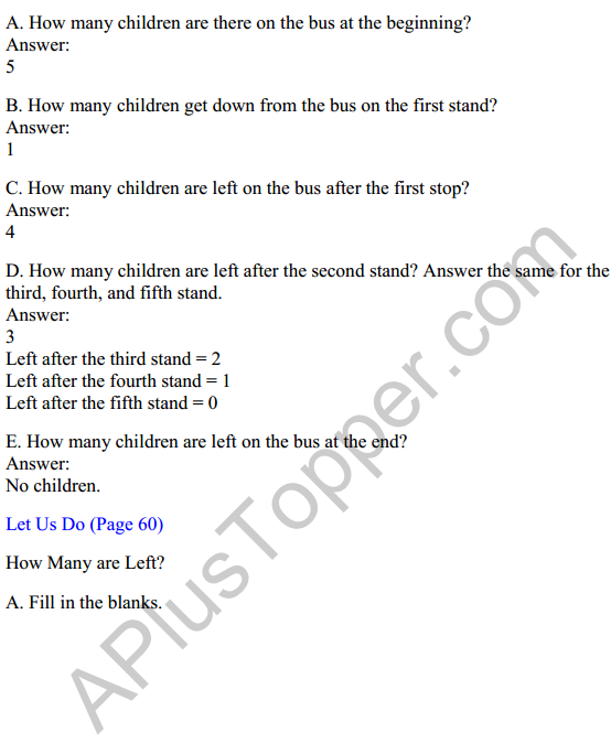 Joyful Mathematics Class 1 Solutions Chapter 5 How Many (Addition and Subtraction of Single Digit Numbers) 14