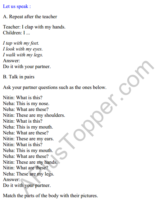 Mridang Class 1 English Solutions Chapter 1 Two Little Hands 1