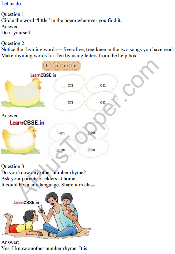 Mridang Class 1 English Solutions Chapter 3 Picture Time 3