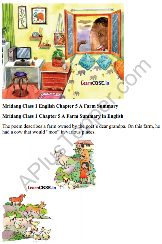 Mridang Class 1 English Solutions Chapter 5 A Farm 3